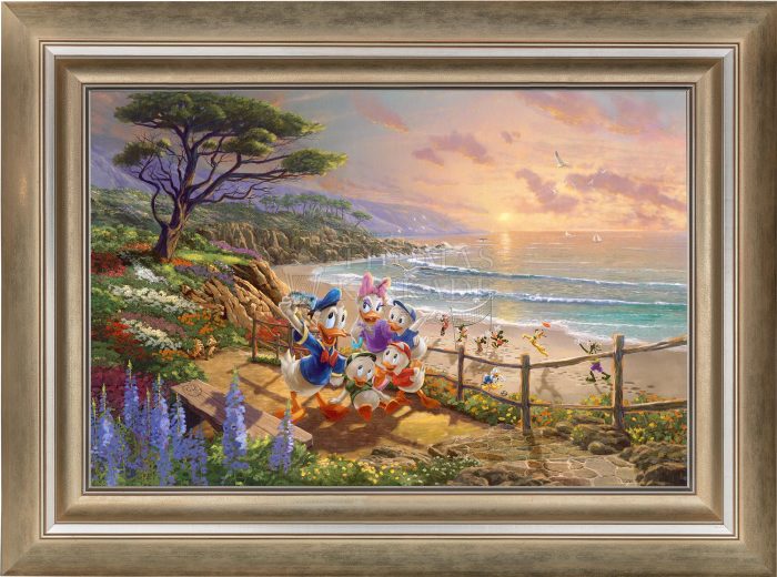 Donald and Daisy Duck Day Afternoon-LE-Brush Gold Frame